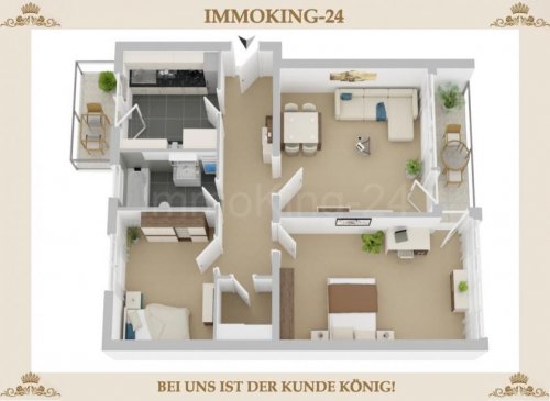 Karlsruhe Etagenwohnung ++ TOP EIGENTUMSWOHNUNG IN GUTER LAGE! INKL. GARAGE UND 2 SONNENBALKONEN! ++ Wohnung kaufen