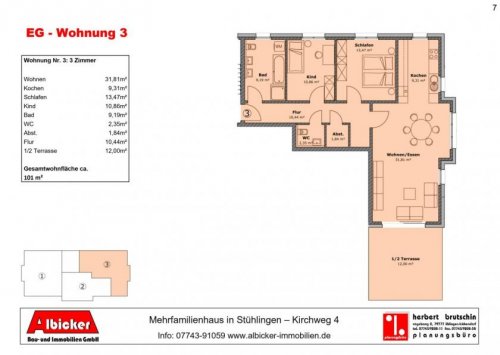 Stühlingen Neubau Wohnungen 9 Familienhaus Stühlingen mit Lift- 3 Zimmerwohnung Erdgeschoss Wohnung kaufen