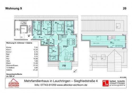 Lauchringen Immobilie kostenlos inserieren 3 Zi. + Galerie DG mit Balkon ca. 112 m² - Wohnung 9 - Siegfriedstr. 4, 79787 Lauchringen - Neubau Wohnung kaufen