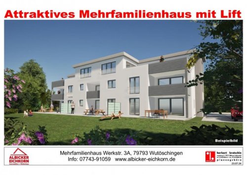 Wutöschingen Immobilien 4 Zi. DG mit Dachterrasse ca. 126 m² - Wohnung 7 - Werkstraße 3a, 79793 Wutöschingen - Neubau Wohnung kaufen