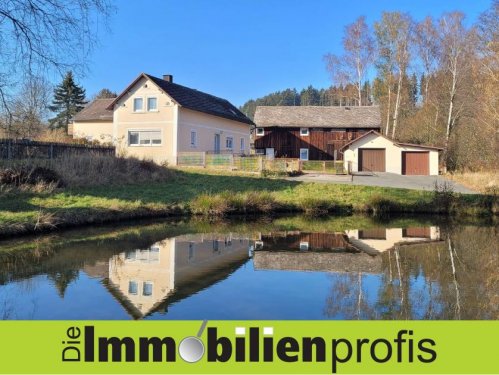 Regnitzlosau Immobilien 1285 - Hof-10 km: 1-2 Familienhaus mit Scheune und 2 Garagen Haus kaufen