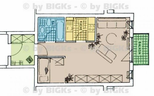 Suhl Immobilienportal Albrechts:1 1/2 Zimmer-Wohnung mit Einbauküche,Balkon (-;) Wohnung kaufen