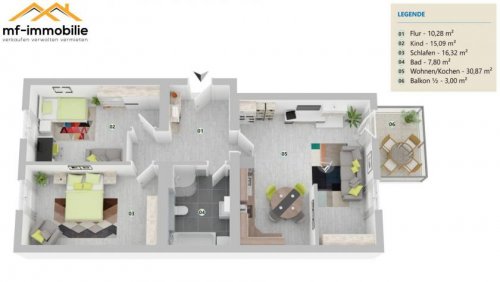 Mariental Wohnungen gemütliche 3 Zimmer-Wohnung in Mariental mit Balkon Wohnung mieten