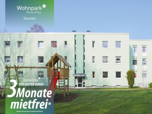 Dorsten Mietwohnungen 3 Monate mietfrei: Frisch sanierte 3 Zimmer-Ahorn-Luxuswohnung im Wohnpark Himmelsberg! Wohnung mieten