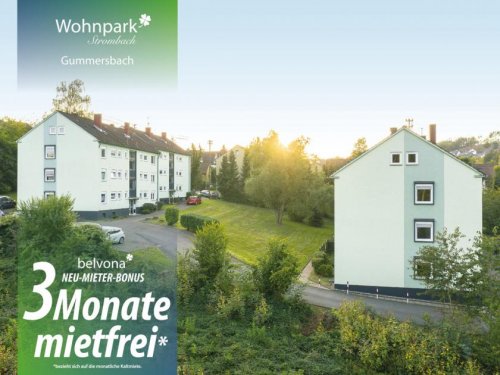 Gummersbach 3-Zimmer Wohnung 3 Monate mietfrei: Frisch sanierte 3 Zimmer-Ahorn-Luxuswohnung im Wohnpark Strombach! Wohnung mieten