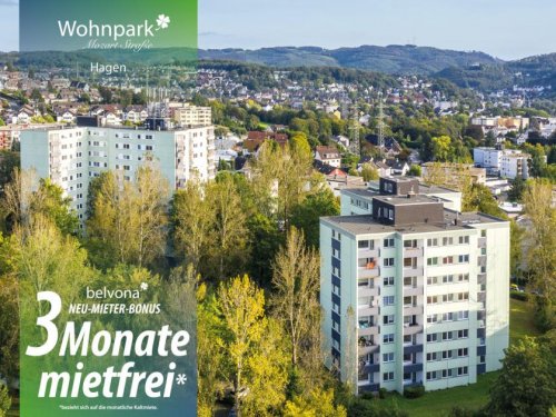 Hagen Mietwohnungen 3 Monate mietfrei: Frisch sanierte 2 Zimmer-Ahorn-Luxuswohnung im Wohnpark Mozartstraße! Wohnung mieten