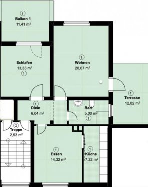 Königsbach-Stein Immobilien 3- Zimmer Wohnung mit Balkon, Terrasse und Garten Wohnung mieten