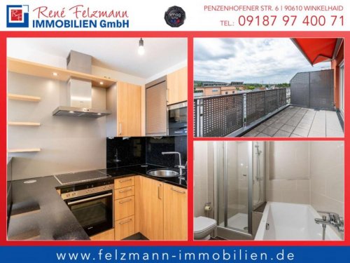 Nürnberg Etagenwohnung Moderne Singlewohnung mit großer Dachterrasse und S-Bahnanschluss Wohnung mieten