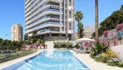 Benidorm Penthouse-Wohnungen mit 3 Schlafzimmern, 2 Bädern, Gäste-WC, Klimaanlage, Fußbodenheizung, Kfz-Stellplatz und Meerblick