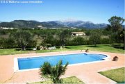 Inca Traumhaftes Finca Anwesen in Inca mit wunderschönem angelegten Garten und Pool Blick auf die Berge Tramuntana Gebirge Haus