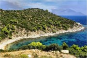 Chalkidiki Einmaliges Grundstück 50.000 qm vor dem Strand mit eigene bucht beim 2 Fuß in Chalkidike Grundstück kaufen