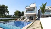 Ayia Napa 4 bedroom, 6 bathroom detached villa on a 834m2 plot with sea front location, elevator, roof garden and jacuzzi in a superb of