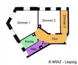 Leipzig Gäste-Zimmer in saniertem Altbau, verkehrsgünstige Lage, Bad mit Wanne, vollmöbliert Wohnung mieten