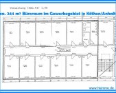 Köthen (Anhalt) 244 m² Büroetage im Gewerbegebiet in Köthen zu vermieten Gewerbe mieten