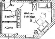 Chemnitz Große 1-Zimmer mit Aufzug, Laminat und Dusche! Wohnung mieten